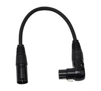 Câble d'extension XLR symétrique avec extrémité femelle à 90 degrés pour studio pour haut-parleur mixeur clavier et applications audio en direct (0.)