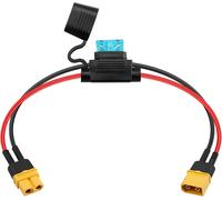 Câble D'extension Xt60 14 Awg Mâle Vers Femelle Avec Fusible 15 A Pour Batterie Lipo De Drone,Station D'alimentation Portable (0,3 M)-Marque Générale