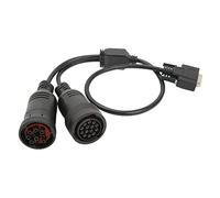 Câble Diagnostic 14Pin 9Pin, Adaptateur Flexible en ABS et Caoutchouc, Haute Résistance - Transmission Stable, Compatible ET3 OBD2 317-7485