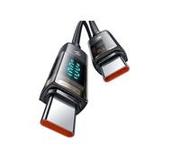 Câble Mcdodo Digital Display USB-C avec écran 1,2m M/M 100W (Transparent/Noir)