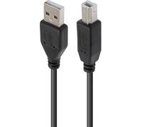 Câble d'imprimante 1,8 mètre, cordon USB 2.0 USB-A vers USB-B, Compatible Imprimante HP, Epson, Canon, Lexmark, Brother, Scanner, Disque Dur, Ordinateur, Coloris Noir, 570300