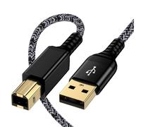 Câble d'imprimante HP USB A vers USB B pour connexion d'imprimante à | Cordon USB 2.0 haute vitesse pour imprimante HP DeskJet, ENVY, OfficeJet, OfficeJet Pro, Photosmart Series 1,8 m