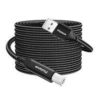 Câble d'imprimante USB 2.0 - 4 m - USB A vers USB B - Câble USB 2.0 type B - Scanner haute vitesse - Compatible avec Lexmark Dell HP Canon Epson Xerox Brother DAC et plus encore (noir)