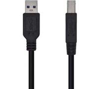Câble d'imprimante USB 3.0 Aisens A105-0445/ USB Type-B Mâle - USB Mâle/ 3m/ Noir
