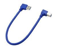 Câble d'imprimante USB 3.0 Ang ; connecteur mâle USB 3.0A SuperSpeed de 30 cm (1 pi) à angle droit vers USB 3.0B