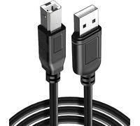 Câble d'imprimante USB A vers USB B, haute vitesse USB 2.0 compatible avec HP, Samsung, Dell, Epson, Brother, Lexmark, Xerox (1,5 m)