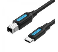 Câble d'imprimante Vention USB-C 2.0 vers B - 2 m 2A - Noir