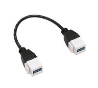 Câble d'insertion de prise Keystone USB3.0 femelle à femelle, câble de connecteur adaptateur de panneau de sortie de plaque murale