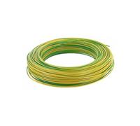 Câble d’installation H07V-U jaune et vert 25 m 2.5mm² avec isolant en PVC - FILS & CÂBLES - 60101028C