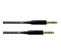 Câble d'instrument 2x jack 6,3 mm REAN stéréo Cordial 1,5 m Câble jack noir 2 x