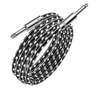 Câble d'instrument blindé : qualité du signal constant, conception à connecteur droit, câble en cuivre robuste, structure portable flexible | pour présentations scéniques, travail en studio et session