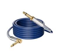 Câble d'instrument de guitare professionnel de 3 m, coudé à 90 degrés vers droit, 6,35 mm, TS mono blindé, cordon d'ampli de basse Hi-Fi, plaqué or, SR renforcé pour amplificateur de guitare