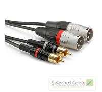SommerCable HBP-M2C2-0060 Câble adaptateur audio [2 fiches RCA - 2 fiches XLR 3 broches] 0,60 m Noir