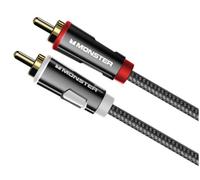 Câble d'interconnexion audio stéréo 2 canaux Monster Cable 2 RCA mâle vers 2 RCA mâle 3 m Noir