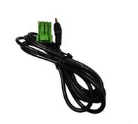 Câble d'interface audio auxiliaire, 3,5 mm mâle vers prise AUX-IN avec connecteur 12 broches pour autoradio, adaptateur de fil d'extension noir de 150 cm