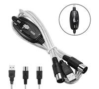 Câble d'interface MIDI USB entrée-sortie 1.8m, 1 pièce, convertisseur professionnel pc vers musique, adaptateur de clavier, cordon Mayitr