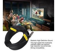 CâBle D'interface MultiméDia Hd à Fiber Optique 4k 4:4:4rgb Hdr10 Hdcp2.2, Cordon Hd Unidirectionnel 18gbps Pour Ps415m/49,2 Pieds
