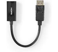 Câble Display Port DisplayPort Mâle Sortie HDMI ™ 4K@30Hz Plaqué nickel 0.20 m Rond PVC Noir étiquette G