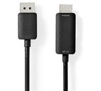 Nedis CCGB37104BK20 câble vidéo et adaptateur 2 m DisplayPort HDMI Noir