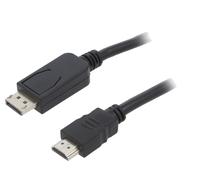 Cable DisplayPort 1.1 male HDMI 2.0 male 10m noir