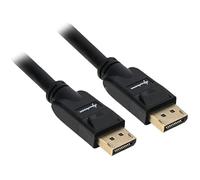 Câble DisplayPort 1.3 - SHARKOON - 5 m - 4K - Noir - Audio/Vidéo