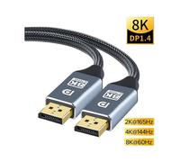 Câble DisplayPort 1.4 vers DP 4K/144 Hz actif vers HDMI 2K/165 Hz 1080p pour MacBook, ordinateur portable, projecteur, PC et moniteur HDTV.
