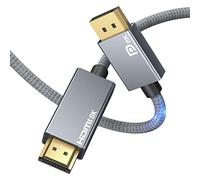 Câble DisplayPort 1.4 vers HDMI 2.1 8K, DisplayPort vers HDMI 2 m, avec 8K @ 60 Hz 4K @ 120 Hz 144 Hz 2K @ 240 Hz, HDR, Dolby, HDCP 2.3, DSC 1.2 pour TV, projecteur, moniteur, AMD NVIDIA Graphics (3