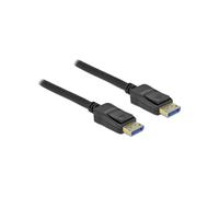 Câble DisplayPort 2.0 DeLOCK 80264 - 5m - 8K 60Hz (7680x4320) - 40 Gbps - Contacts Or - HDCP 2.3 - DSC 1.2a - AWG 28 - Noir