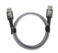 Câble DisplayPort 2.1 16K 30 Hz HDR Dynamique, 40 Gbit/s, 1 M pour écran de Jeu FreeSync, avec Taux de Rafraîchissement Variable, Commutation Rapide des Médias, Canal de Retour