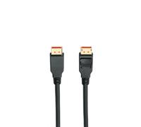 Câble Displayport 2.1 mâle/mâle avec verrouillage - connecteurs plaqués or - certifié VESA - 80Gbps - 16k@60Hz - 1m - Noir