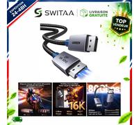 Câble DisplayPort 2.1 UGREEN DP vers DP 2 m 16K 60 Hz 80 Gbit/s