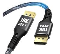 Câble Displayport,2M 16K 2.1 Câble Displayport Vers Display Port Supporte 4K@240Hz/144Hz/165Hz 8K@120Hz 16K/10K@60Hz,Avec Freesync