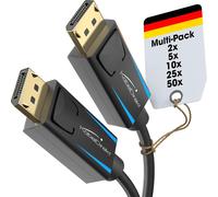 Câble DisplayPort 4K & 8K, 240Hz - 2x 3m - Disponible en 1-5m - Câble DP pour toutes les connexions Display Port (DisplayPort 1.4, 8K@60Hz, PC, ordinateurs portables, noir)