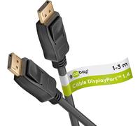 Câble Displayport 8 K 2 M/Dp 1.4 / Pour Pc De Jeu,Ordinateur Portable,Station D'Accueil/Câble Uhd Dp Pour Écrans 4K @ 120 Hz,240 Hz/Compatible Hdr/Connecteurs Plaqués Or / 74778