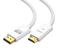 Câble DisplayPort 8K vers HDMI de 1,5 m, unidirectionnel, 8K @ 60 Hz, 4K | DP Source vers écran HDMI, DisplayPort 1.4 vers HDMI 2.1 cordon tressé pour NVIDIA, Dell, AMD, Lenovo, HP, PC, moniteur
