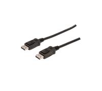 Câble de raccordement Digitus DisplayPort Fiche mâle DisplayPort, Fiche mâle DisplayPort 2.00 m noir DB-340100-020-S rond