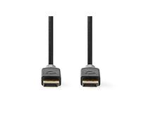 Nedis Câble DisplayPort mâle droit vers mâle droit 1.4 2 m moulé rond support 8K Gris anthracite