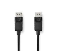 - Câble DisplayPort - DisplayPort (M) pour DisplayPort (M) - DisplayPort 1.2 - 3 m - rond, support 4K - noir