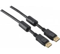 Câble DisplayPort, DP 1.2, High Quality, plaqué or, DisplayPort mâle/femelle, plaqué or, 3.0 m connecteurs plaqués or pour une meilleure transmission du signal, avec noyaux en ferrite pour une qualité