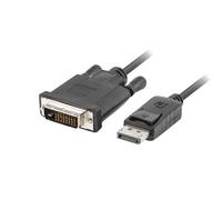 Câble DISPLAYPORT LANBERG Male/DVI-D Male 24+1 1.8M Noir
