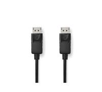Câble DisplayPort Nedis CCGL37010BK30 3m Noir - DP Mâle vers DP Mâle, Ver. 1.2, 3840x2160 120Hz max, PVC, AWG30, Bande Passante 21.6 Gbps
