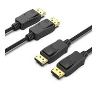 Câble Displayport Vers Displayport 1,8 M, 2 Paquet Câble Dp Vers Dp Mâle Vers Mâle, Cordon Plaqué Or, Prend En Charge 4K@60Hz, 2K@144Hz Compatible Pour Lenovo, Dell, Hp, Asus Et Plus