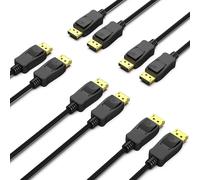 Câble Displayport Vers Displayport 1,8 M, 5 Paquet Câble Dp Vers Dp Mâle Vers Mâle, Cordon Plaqué Or, Prend En Charge 4K@60Hz, 2K@144Hz Compatible Pour Lenovo, Dell, Hp, Asus Et Plus