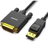 Câble DisplayPort vers DVI DVI-D Single Link 1,8 m,adaptateur DisplayPort vers DVI mâle plaqué or pour Lenovo,Dell,HP,ASUS et autres marques 1,8 m 1 lot.