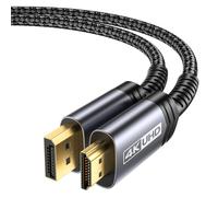 Câble DisplayPort vers HDMI 4,5M,4K@30Hz,2K@60Hz,1080P@120Hz Nylon Tressé -Connecteurs Plaqués Or 24K,DP vers HDMI (Audio&Vidéo) pour Ordinateur de Dell,AMD,NVIDIA,HP Elitebook,ThinkPad