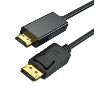 Câble Displayport Vers Hdmi 4K - Connecteur Doré Unidirectionnel Dp Mâle Vers Hdmi Mâle Câble Audio Vidéo Compatible Avec Tv, Pc, Ordinateur Portable, Moniteur, Projecteur, Lenov[HDM922683]
