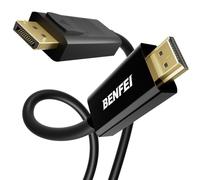 Câble DisplayPort vers HDMI, Adaptateur BENFEI 0,9 m DisplayPort vers HDMI mâle vers mâle Cordon plaqué Or pour Lenovo, HP, ASUS, Dell et Autres Marques