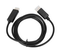 Câble DisplayPort vers HDMI avec blindage en feuille d'aluminium et tresse, compatibilité universelle pour ordinateurs portables et moniteurs,