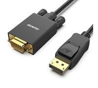 BENFEI Câble DisplayPort vers VGA, Adaptateur mâle vers mâle, plaqué Or, pour Lenovo, Dell, HP, ASUS et Autres Marques, 4,5 m