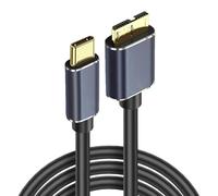 Câble disque dur externe - 1 m, câble USB 3.0, câbles de charge rapide | USB C Micro-B, de données 5 Gbit/s, chargement 3A, câbles universels pour ordinateurs portables, téléphones